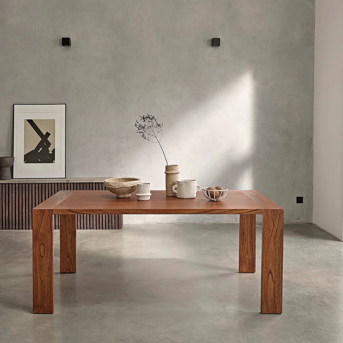 Tisch aus Mindi in Walnuss-Finish 8 pers. - Image 3