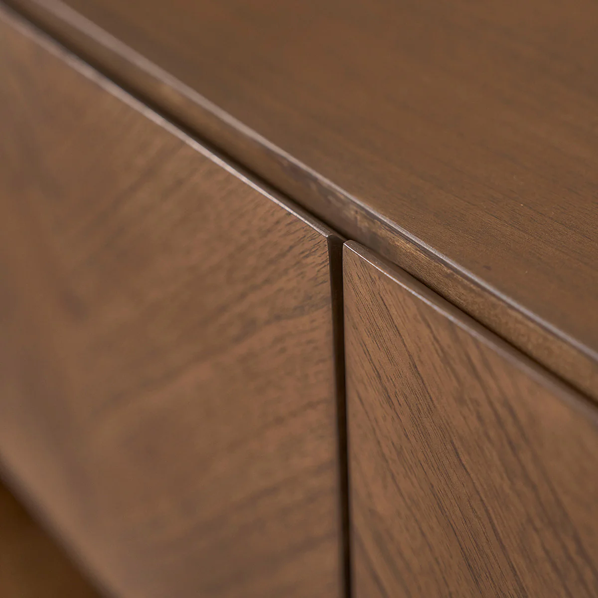 TV-Möbel aus massivem Mindi und Metall mit Nussbaum-Oberfläche 160 cm - Image 5