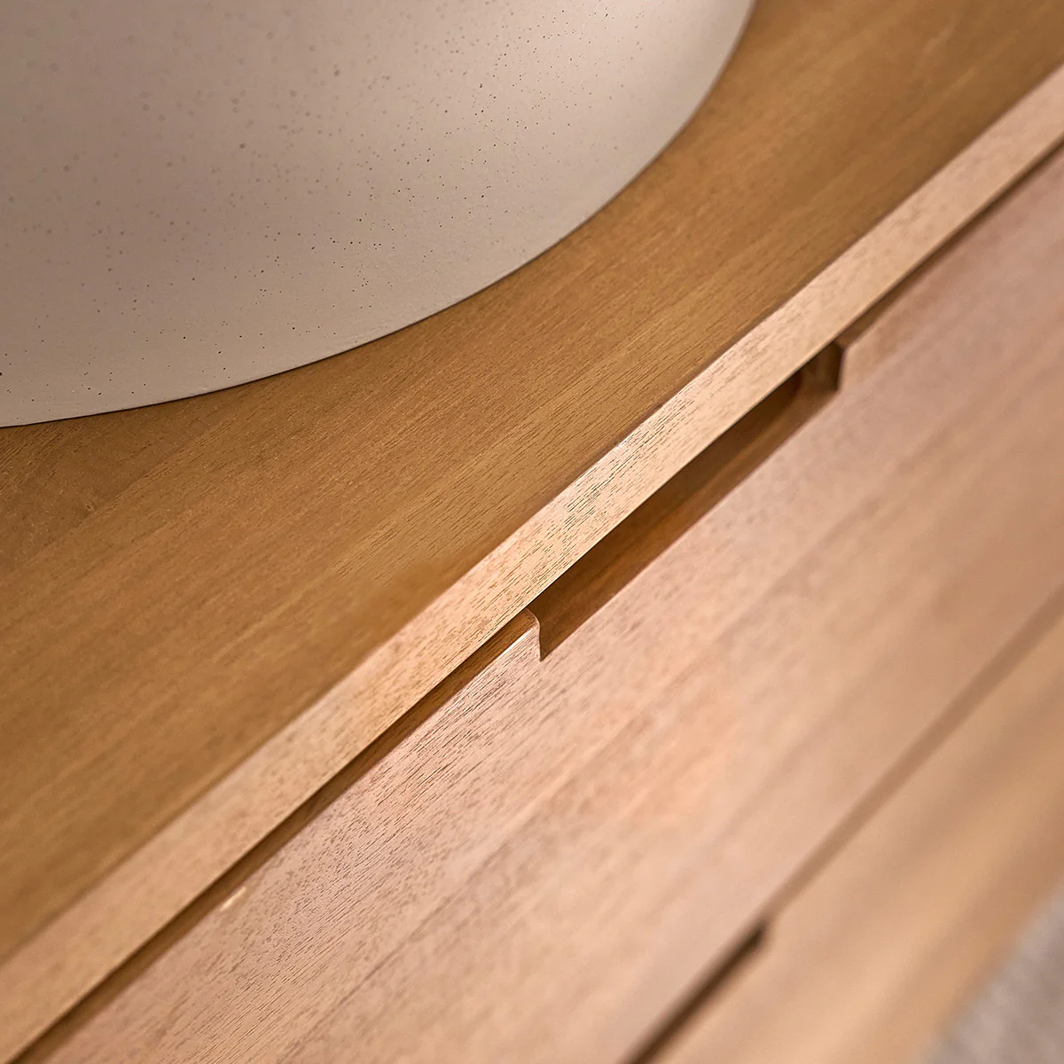 Waschtischunterschrank aus massivem Teakholz, hängend, 60 cm - Image 4