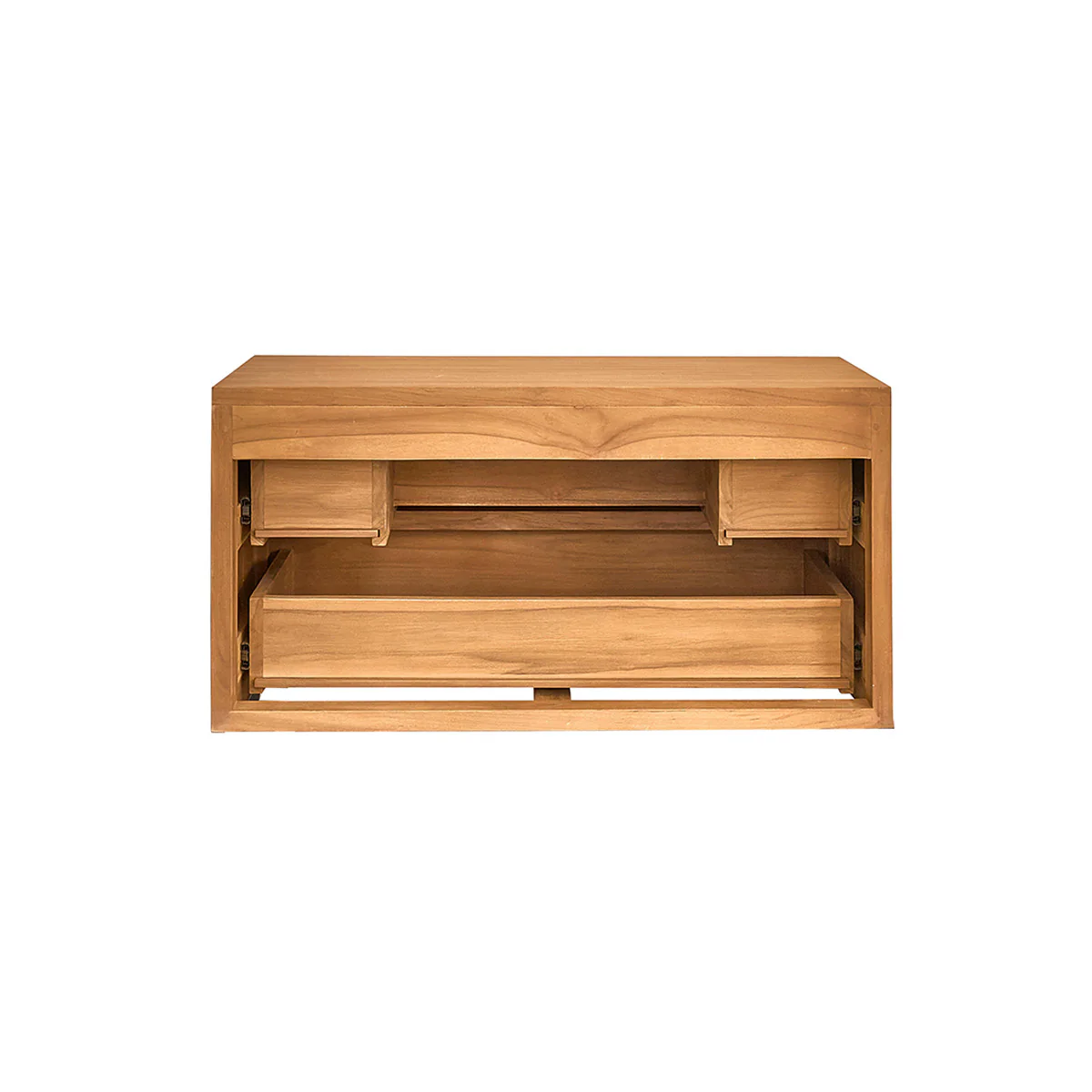Waschtischunterschrank aus massivem Teakholz, hängend, 80 cm - Image 6