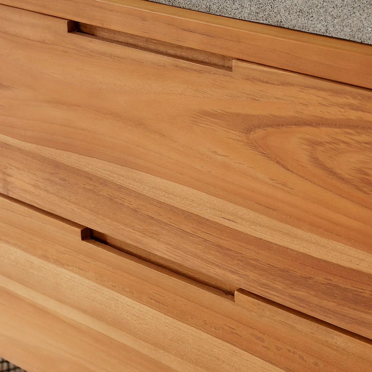 Hängender Waschtischunterschrank aus massivem Teakholz 115 cm - Image 4
