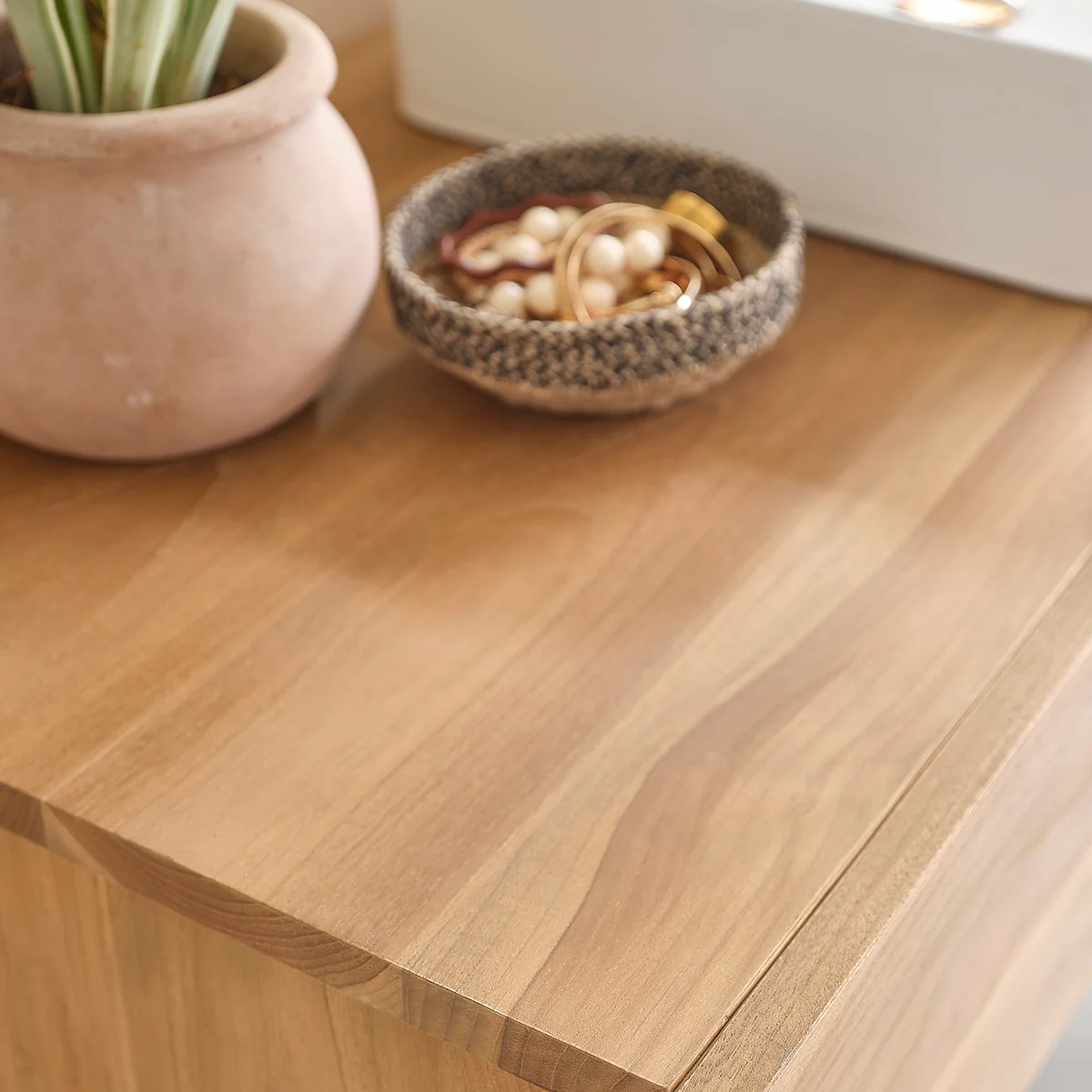 Waschtischunterschrank aus massivem Teakholz, hängend, 135 cm - Image 3