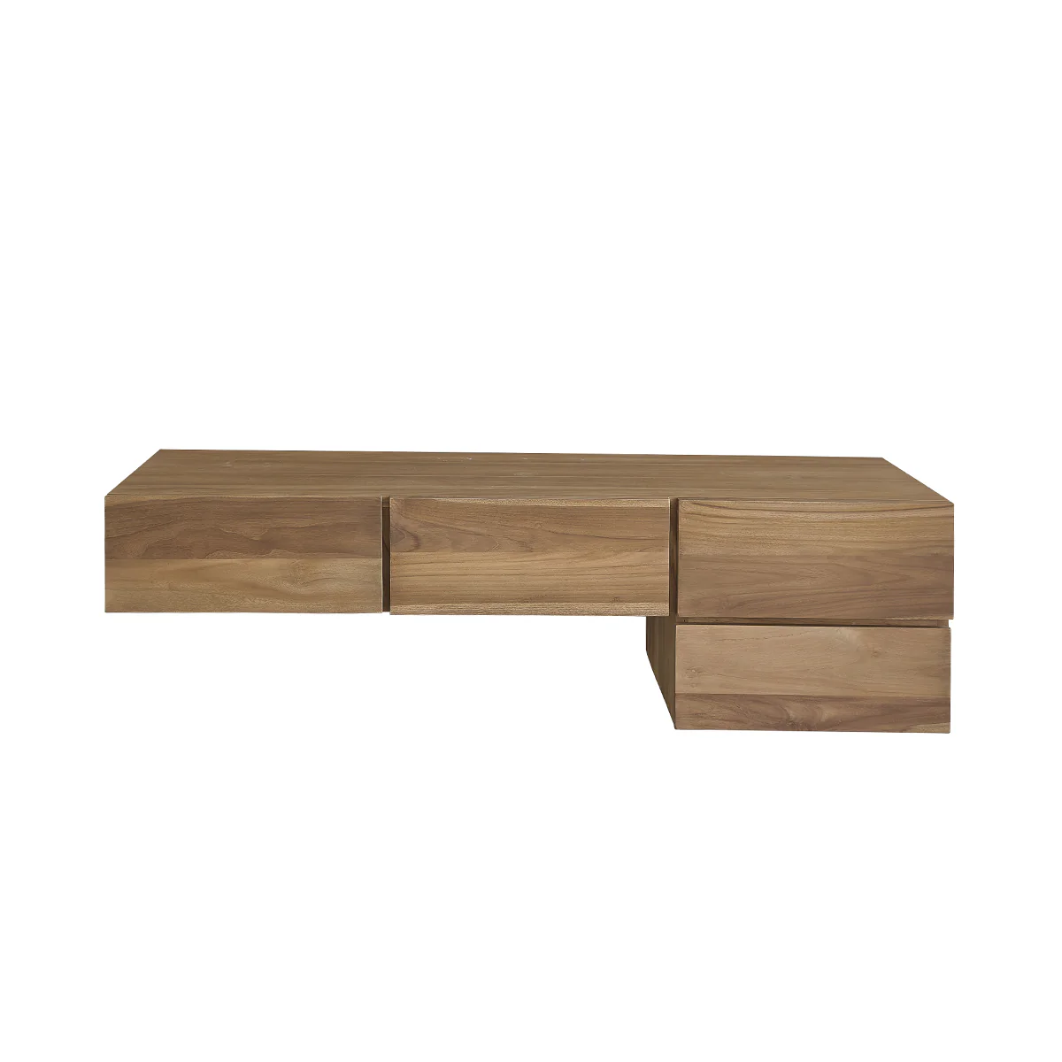 Hängender Waschtischunterschrank aus massivem Teakholz 145 cm - Image 2